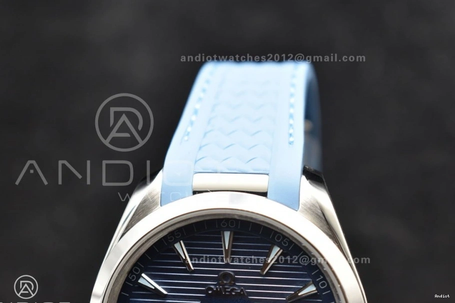 A8900 Summer Blue Edition 41mm Super Dial Rubber Clone Best Aqua Terra Blue VSF on 1:1 Strap 1228